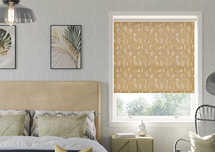 Botanical Sketchbook, Dijon Yellow - Roller Blind - Image 3
